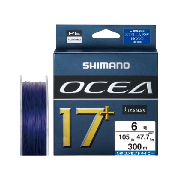 画像1: シマノ　オシア 17+ PE　6号/300ｍ/SWコンセプトネイビー (1)
