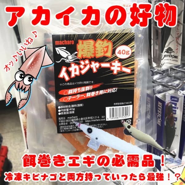 画像1: 【イカ釣り用エサ】爆釣イカジャーキー40ｇ (1)