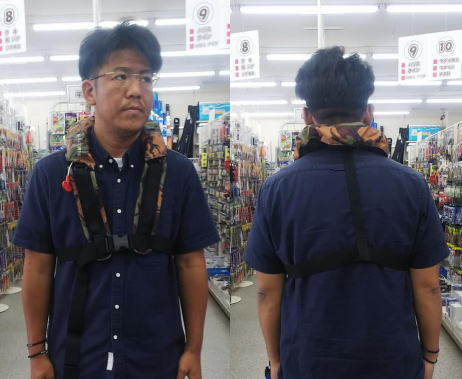 BLUESTORM 膨張式ライフジャケット(水感知機能付き)サスペンダー